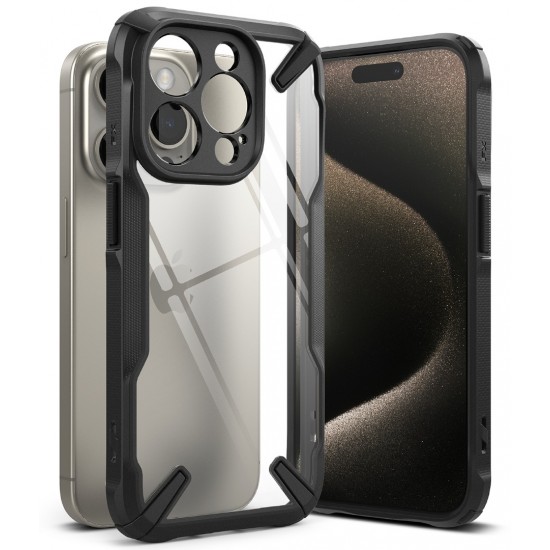 Θήκη Σιλικόνης Ringke Fusion X durable PC Case with TPU Bumper for iPhone 15 Pro black (FX739E55) Θήκη Σιλικόνης Ringke Fusion X durable PC Case with TPU Bumper for iPhone 15 Pro black (FX739E55)