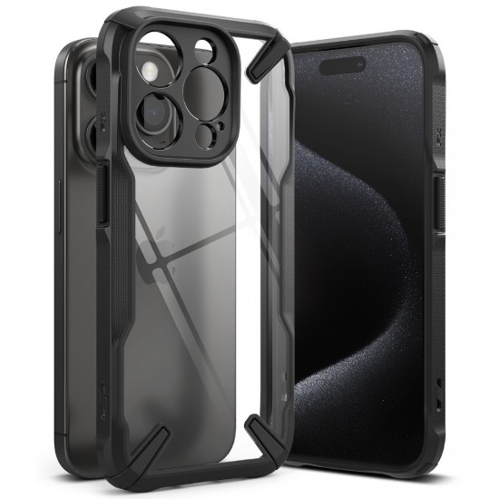 Θήκη Σιλικόνης Ringke Fusion X durable PC Case with TPU Bumper for iPhone 15 Pro black (FX739E55) Θήκη Σιλικόνης Ringke Fusion X durable PC Case with TPU Bumper for iPhone 15 Pro black (FX739E55)