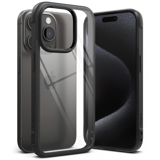 Θήκη Σιλικόνης Ringke Fusion Bold case with frame for iPhone 15 Pro Clear Black (FBD738E55) Θήκη Σιλικόνης Ringke Fusion Bold case with frame for iPhone 15 Pro Clear Black (FBD738E55)