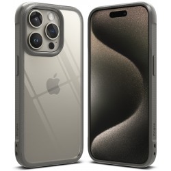 Θήκη Σιλικόνης Ringke Fusion Bold case with frame for iPhone 15 Pro Clear Grey (FBD738E64)