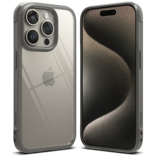 Θήκη Σιλικόνης Ringke Fusion Bold case with frame for iPhone 15 Pro Clear Grey (FBD738E64) Θήκη Σιλικόνης Ringke Fusion Bold case with frame for iPhone 15 Pro Clear Grey (FBD738E64)