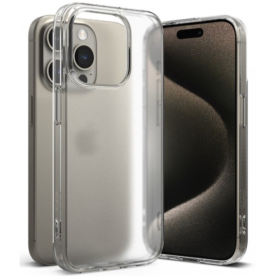 Θήκη Σιλικόνης Ringke Fusion TPU case with frame for iPhone 15 Pro Matte Clear (FM737E52)