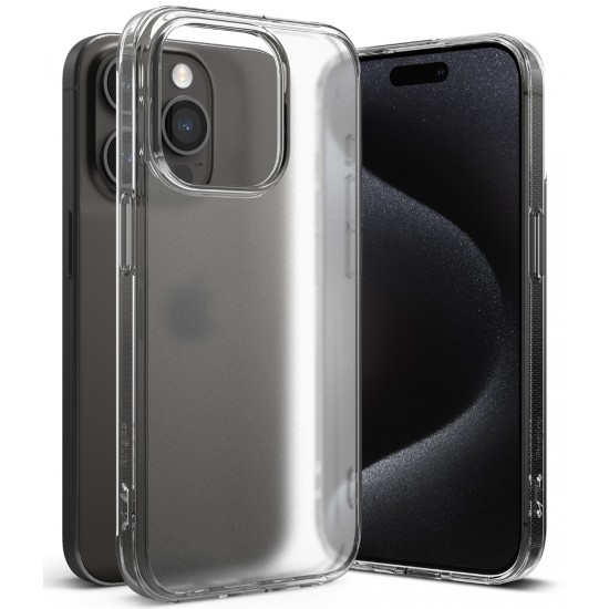 Θήκη Σιλικόνης Ringke Fusion TPU case with frame for iPhone 15 Pro Matte Clear (FM737E52)