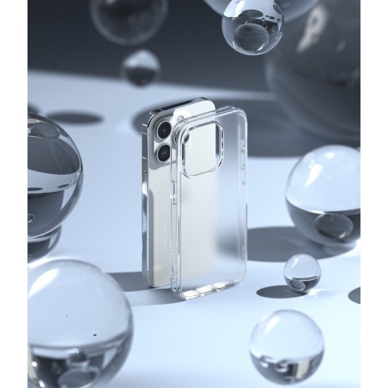 Θήκη Σιλικόνης Ringke Fusion TPU case with frame for iPhone 15 Pro Matte Clear (FM737E52)