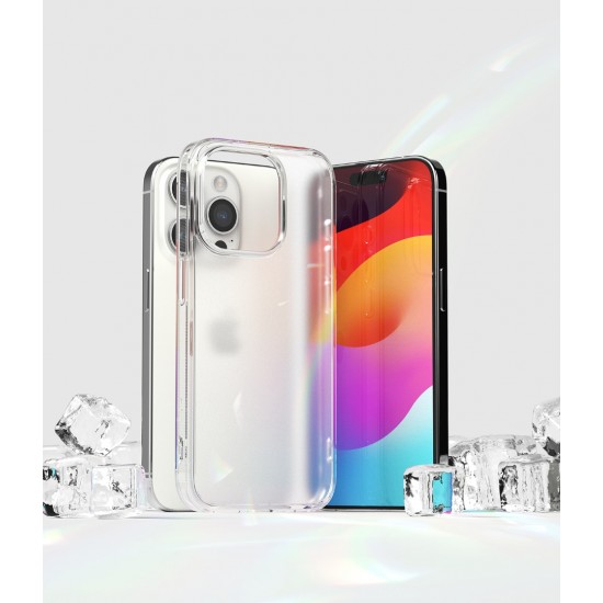 Θήκη Σιλικόνης Ringke Fusion TPU case with frame for iPhone 15 Pro Matte Clear (FM737E52)