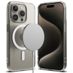 Θήκη Σιλικόνης Ringke Fusion Magnetic hard case with TPU frame for iPhone 15 Pro Mate Clear (FMGM737E52) (MagSafe compatible)