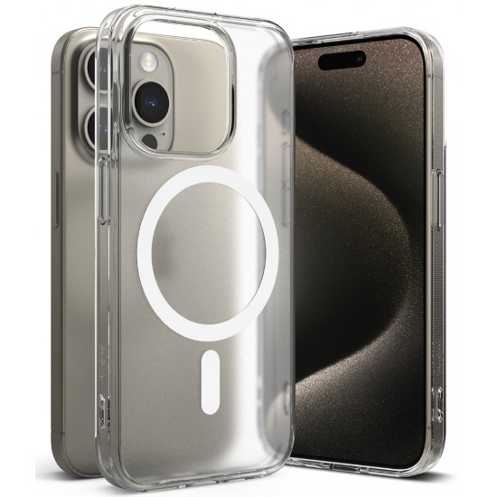 Θήκη Σιλικόνης Ringke Fusion Magnetic hard case with TPU frame for iPhone 15 Pro Mate Clear (FMGM737E52) (MagSafe compatible) Θήκη Σιλικόνης Ringke Fusion Magnetic hard case with TPU frame for iPhone 15 Pro Mate Clear (FMGM737E52) (MagSafe compatible)