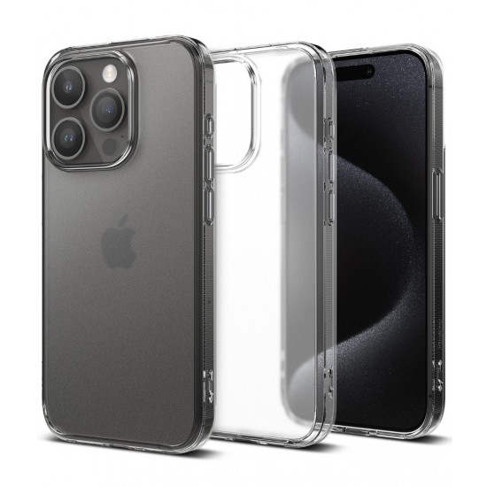 Θήκη Σιλικόνης Ringke Fusion TPU case with frame for iPhone 15 Pro Matte Clear (FM737E52)