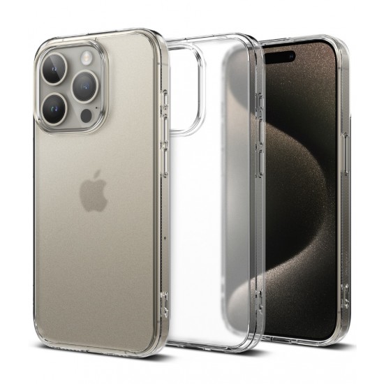 Θήκη Σιλικόνης Ringke Fusion TPU case with frame for iPhone 15 Pro Matte Clear (FM737E52)