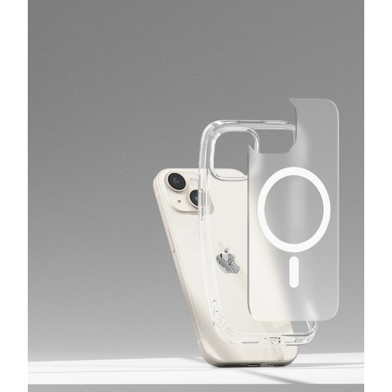 Θήκη Σιλικόνης Ringke Fusion Magnetic hard case with TPU frame for iPhone 15 Mate Clear (FMGM727E52) (MagSafe compatible)