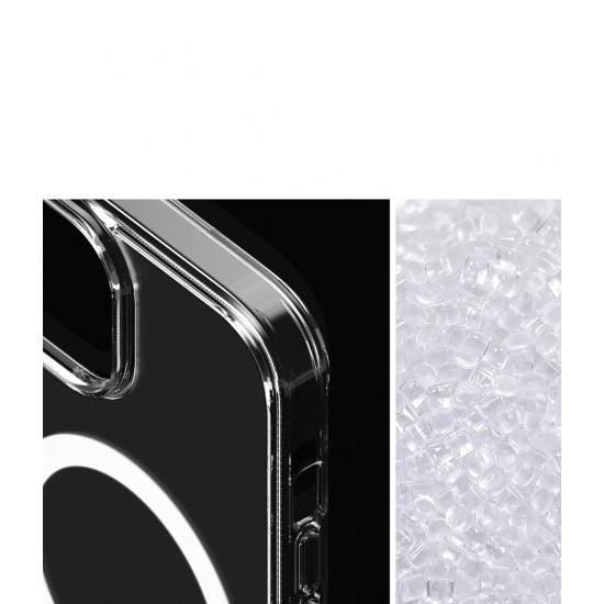 Θήκη Σιλικόνης Ringke Fusion Magnetic hard case with TPU frame for iPhone 15 Mate Clear (FMGM727E52) (MagSafe compatible)