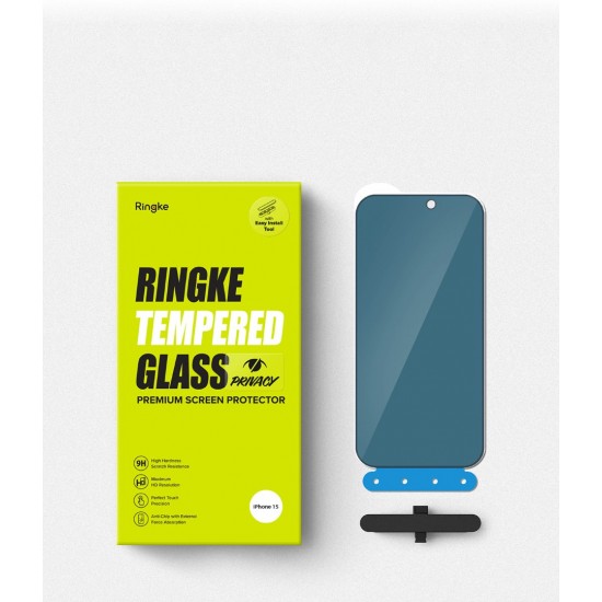 Γυαλί Προστασίας Ringke Privacy Tempered Glass Screen Protector Full Coveraged For iPhone 15 / 16 jig Package (G4as117)