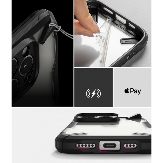 Θήκη Σιλικόνης Ringke Fusion X durable PC Case with TPU Bumper for iPhone 16 Pro Max black (FX905E55)