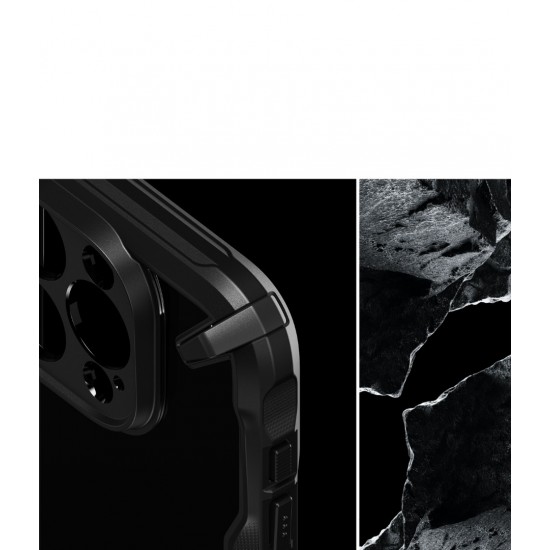 Θήκη Σιλικόνης Ringke Fusion X durable PC Case with TPU Bumper for iPhone 16 Pro Max black (FX905E55)