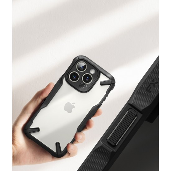 Θήκη Σιλικόνης Ringke Fusion X durable PC Case with TPU Bumper for iPhone 16 Pro Max black (FX905E55)