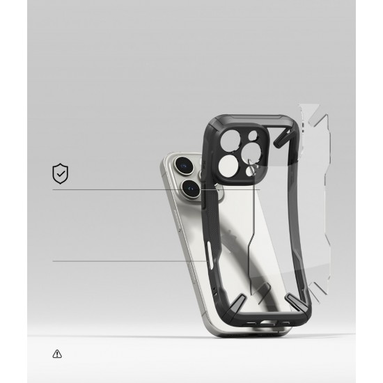 Θήκη Σιλικόνης Ringke Fusion X durable PC Case with TPU Bumper for iPhone 16 Pro Max black (FX905E55)