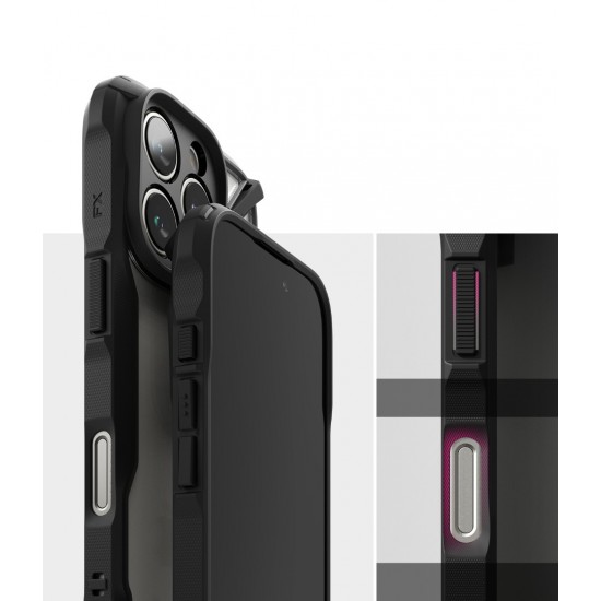 Θήκη Σιλικόνης Ringke Fusion X durable PC Case with TPU Bumper for iPhone 16 Pro Max black (FX905E55)