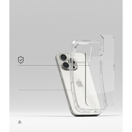 Θήκη Σιλικόνης Ringke Fusion polycarbonate case with TPU frame for iPhone 16 Pro Μax Clear (F900E52)