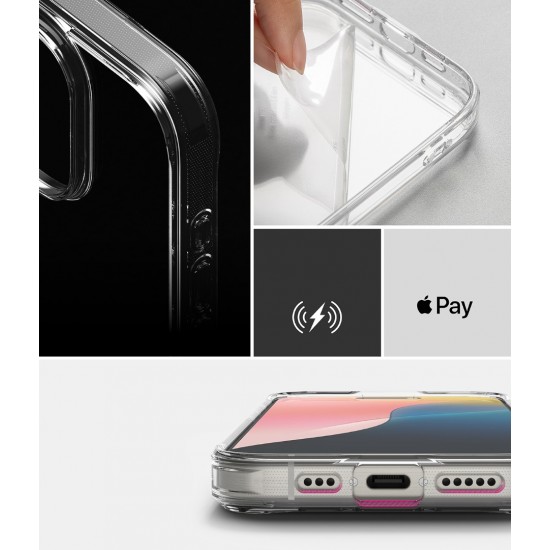 Θήκη Σιλικόνης Ringke Fusion polycarbonate case with TPU frame for iPhone 16 Pro Μax Clear (F900E52)
