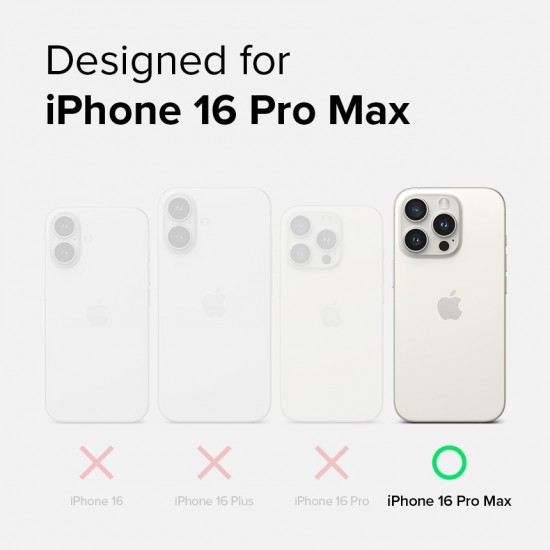 Θήκη Σιλικόνης Ringke Onyx Durable TPU Case Cover for iPhone 16 Pro Max Gray (N909E64)