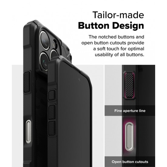 Θήκη Σιλικόνης Ringke Rugged Gear Magnetic protection Case for iPhone 16 Pro Max Camo Black (RGM950E245)