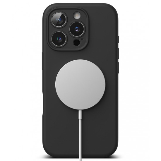Θήκη Σιλικόνης Ringke Silicone Magnetic For iPhone 16 Pro Max  Black (SIMG921SE55)