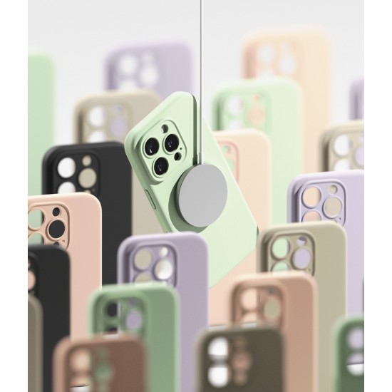 Θήκη Σιλικόνης Ringke Silicone Magnetic For iPhone 16 Pro Max  Black (SIMG921SE55)