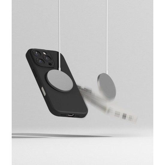 Θήκη Σιλικόνης Ringke Silicone Magnetic For iPhone 16 Pro Max  Black (SIMG921SE55)