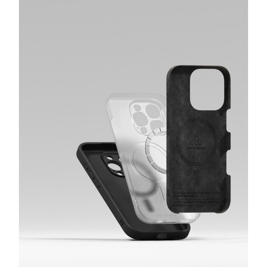 Θήκη Σιλικόνης Ringke Silicone Magnetic For iPhone 16 Pro Max  Black (SIMG921SE55)