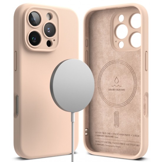 Θήκη Σιλικόνης Ringke Silicone Magnetic For iPhone 16 Pro Max Pink Sand (SIMG921SE67) Θήκη Σιλικόνης Ringke Silicone Magnetic For iPhone 16 Pro Max Pink Sand (SIMG921SE67)