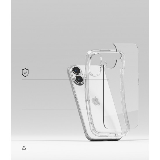 Θήκη Σιλικόνης Ringke Fusion polycarbonate case with TPU frame for iPhone 16 Plus Clear (F898E52) Θήκη Σιλικόνης Ringke Fusion polycarbonate case with TPU frame for iPhone 16 Plus Clear (F898E52)