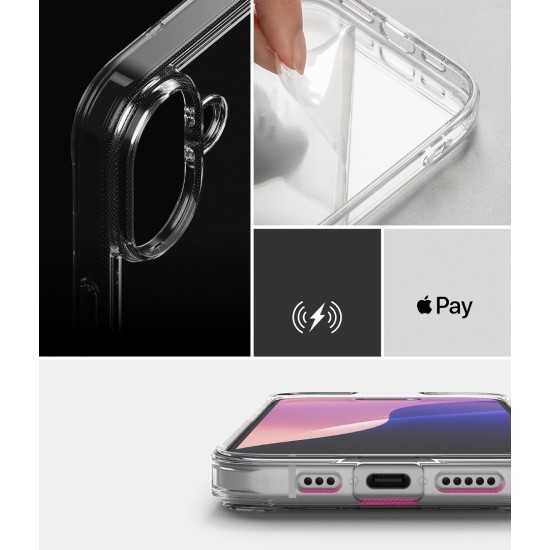 Θήκη Σιλικόνης Ringke Fusion polycarbonate case with TPU frame for iPhone 16 Plus Clear (F898E52) Θήκη Σιλικόνης Ringke Fusion polycarbonate case with TPU frame for iPhone 16 Plus Clear (F898E52)