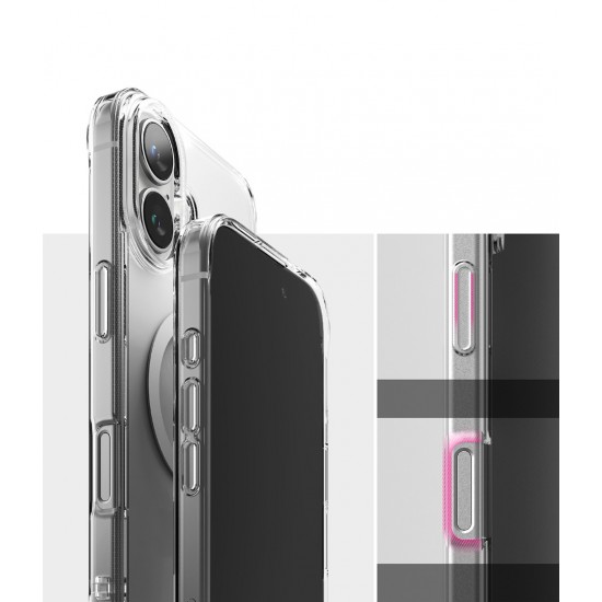 Θήκη Σιλικόνης Ringke Fusion Magnetic polycarbonate case with TPU frame for iPhone 16 Plus Clear (FMG892E52)