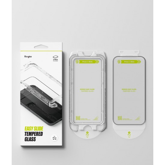 Γυαλί Προστασίας Ringke Easy Slide Tempered Glass Screen Protector for iPhone 16 / 15 (2 Τεμάχια) (G4as922) Γυαλί Προστασίας Ringke Easy Slide Tempered Glass Screen Protector for iPhone 16 / 15 (2 Τεμάχια) (G4as922)