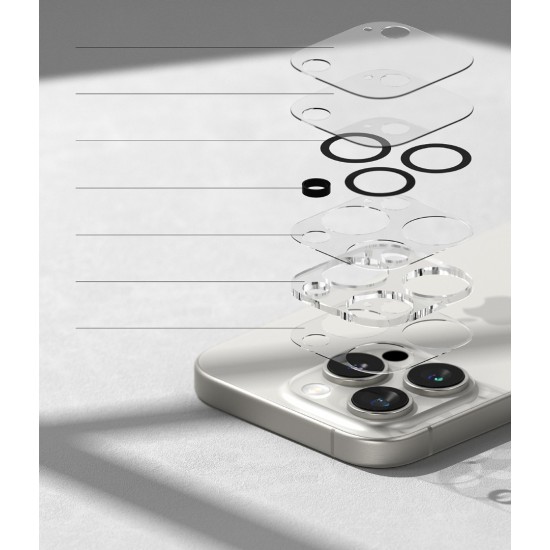 Γυαλί Προστασίας Κάμερας Ringke Camera Tempered Glass for iPhone 16 Pro / 16 Pro max (2 τεμάχια) (C1G933)