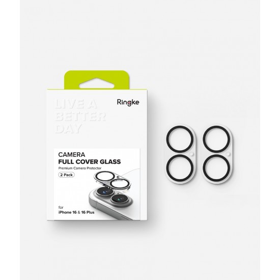 Γυαλί Προστασίας Κάμερας Ringke Camera Tempered Glass for iPhone 16 / 16 Plus (2 τεμάχια) (C1G932)