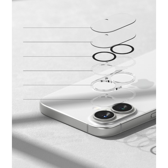 Γυαλί Προστασίας Κάμερας Ringke Camera Tempered Glass for iPhone 16 / 16 Plus (2 τεμάχια) (C1G932)