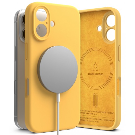 Θήκη Σιλικόνης Ringke Silicone Magnetic For iPhone 16 Yellow (SIMG918SE46) Θήκη Σιλικόνης Ringke Silicone Magnetic For iPhone 16 Yellow (SIMG918SE46)