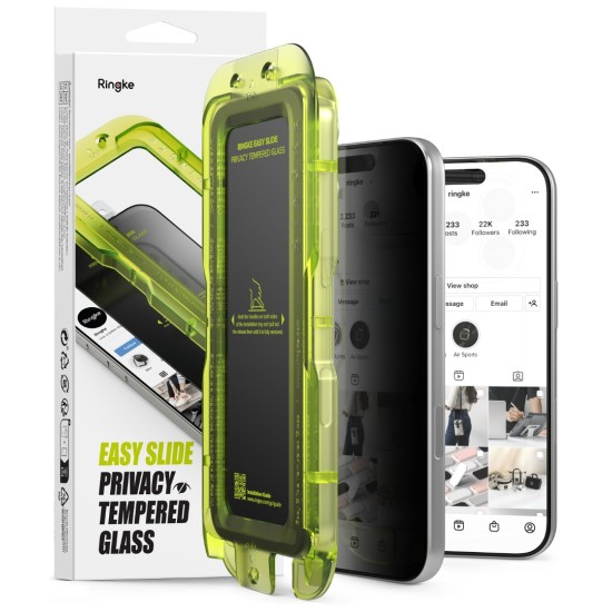 Γυαλί Προστασίας Ringke Easy Slide Privacy Tempered Glass Screen Protector for iPhone 17 Pro Max (2 Τεμάχια) (G4as1124) Γυαλί Προστασίας Ringke Easy Slide Privacy Tempered Glass Screen Protector for iPhone 17 Pro Max (2 Τεμάχια) (G4as1124)