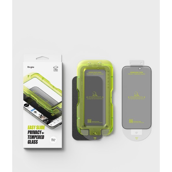 Γυαλί Προστασίας Ringke Easy Slide Privacy Tempered Glass Screen Protector for iPhone 17 Pro (2 Τεμάχια) (G4as1121) Γυαλί Προστασίας Ringke Easy Slide Privacy Tempered Glass Screen Protector for iPhone 17 Pro (2 Τεμάχια) (G4as1121)