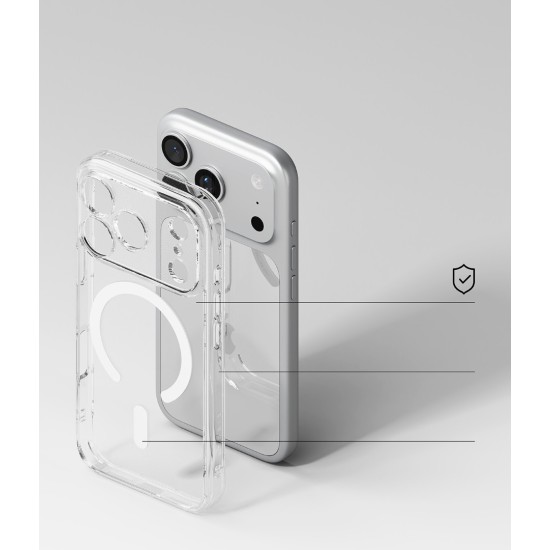 Θήκη Σιλικόνης Ringke Fusion Magnetic polycarbonate case with TPU frame for iPhone 17 Pro Clear (FMG1082E52)