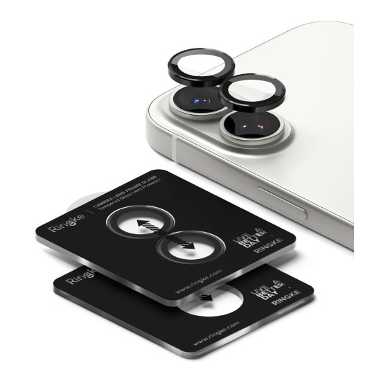 Γυαλί Προστασίας Κάμερας Ringke Camera Lens Frame Glass (2 Τεμάχια) for iPhone 17 (CLF1G1128) Black
