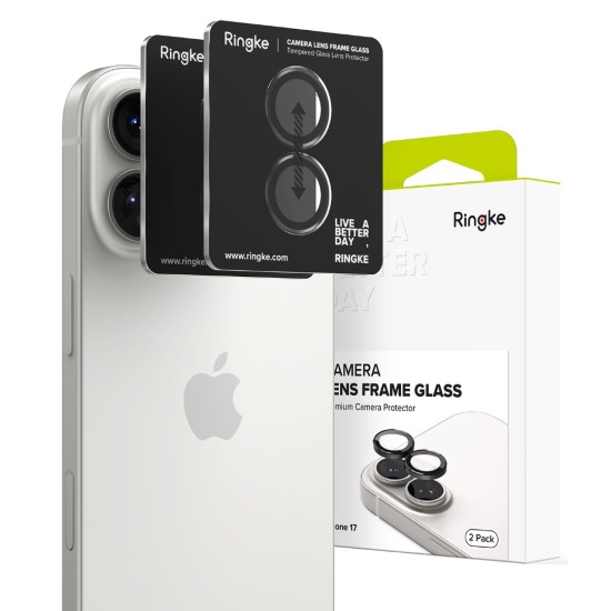 Γυαλί Προστασίας Κάμερας Ringke Camera Lens Frame Glass (2 Τεμάχια) for iPhone 17 (CLF1G1128) Black