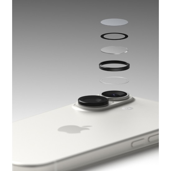 Γυαλί Προστασίας Κάμερας Ringke Camera Lens Frame Glass (2 Τεμάχια) for iPhone 17 (CLF1G1128) Black
