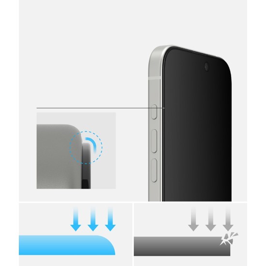 Γυαλί Προστασίας Ringke Easy Slide Privacy Tempered Glass Screen Protector for iPhone 17 (2 Τεμάχια) (G4as1127)