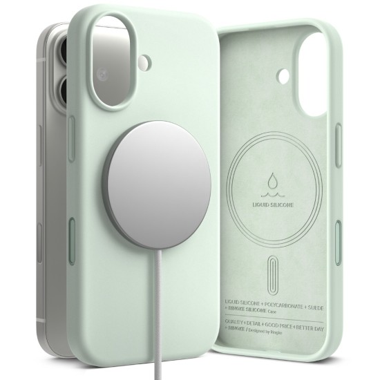Θήκη Σιλικόνης Ringke Silicone Magnetic For iPhone 17 Soft Mint (SIMG1104E43)