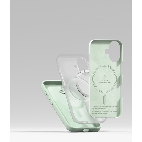 Θήκη Σιλικόνης Ringke Silicone Magnetic For iPhone 17 Soft Mint (SIMG1104E43)