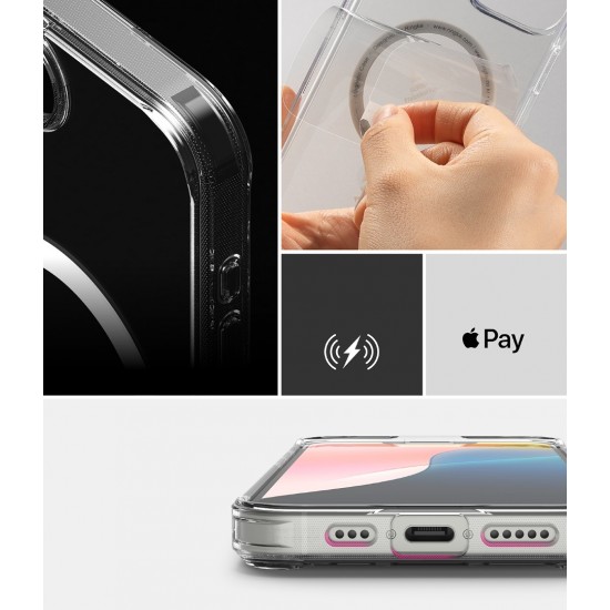 Θήκη Σιλικόνης Ringke Fusion Magnetic polycarbonate case with TPU frame for iPhone 16e Clear (FMG1032E52) Θήκη Σιλικόνης Ringke Fusion Magnetic polycarbonate case with TPU frame for iPhone 16e Clear (FMG1032E52)