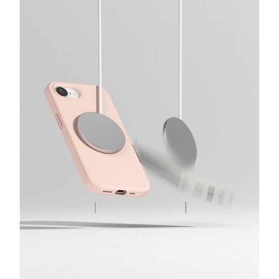 Θήκη Σιλικόνης Ringke Silicone Magnetic For iPhone 16e  Pink Sand (SIMG1035E67)