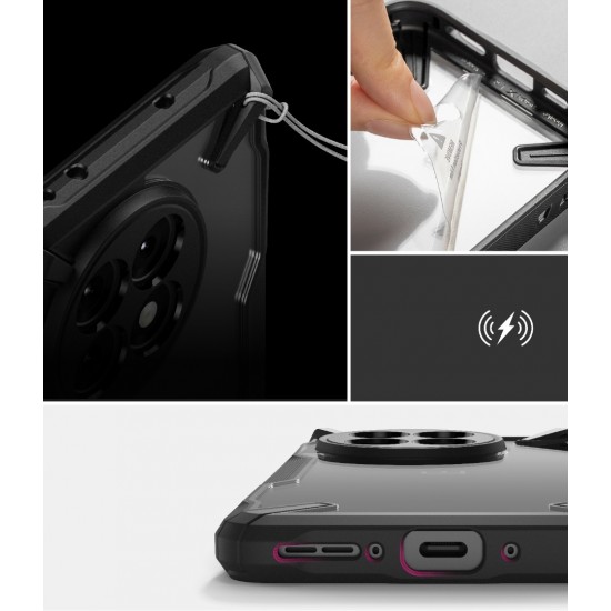 Θήκη Σιλικόνης Ringke Fusion X durable PC Case with TPU Bumper for Oneplus 13R black (FX1039R55)